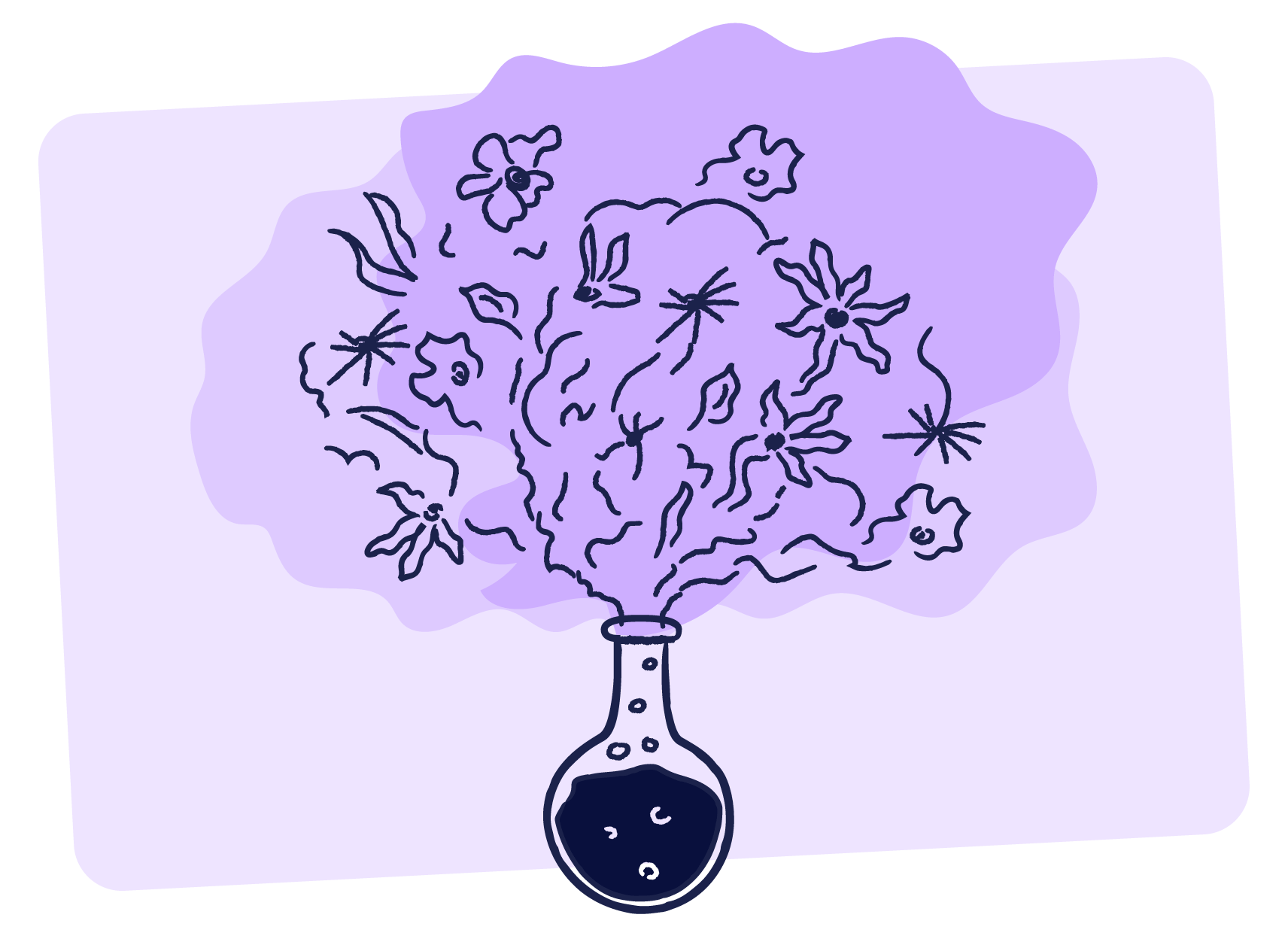 Blooming laboratory flask illustration | Scilife