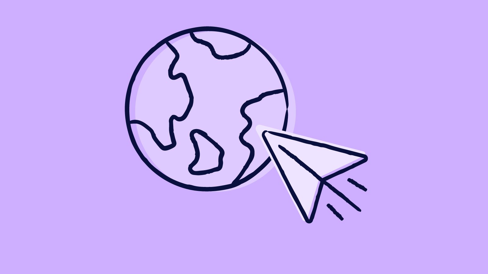 Globe with an arrow pointing forward, indicating global reach and growth together | Scilife