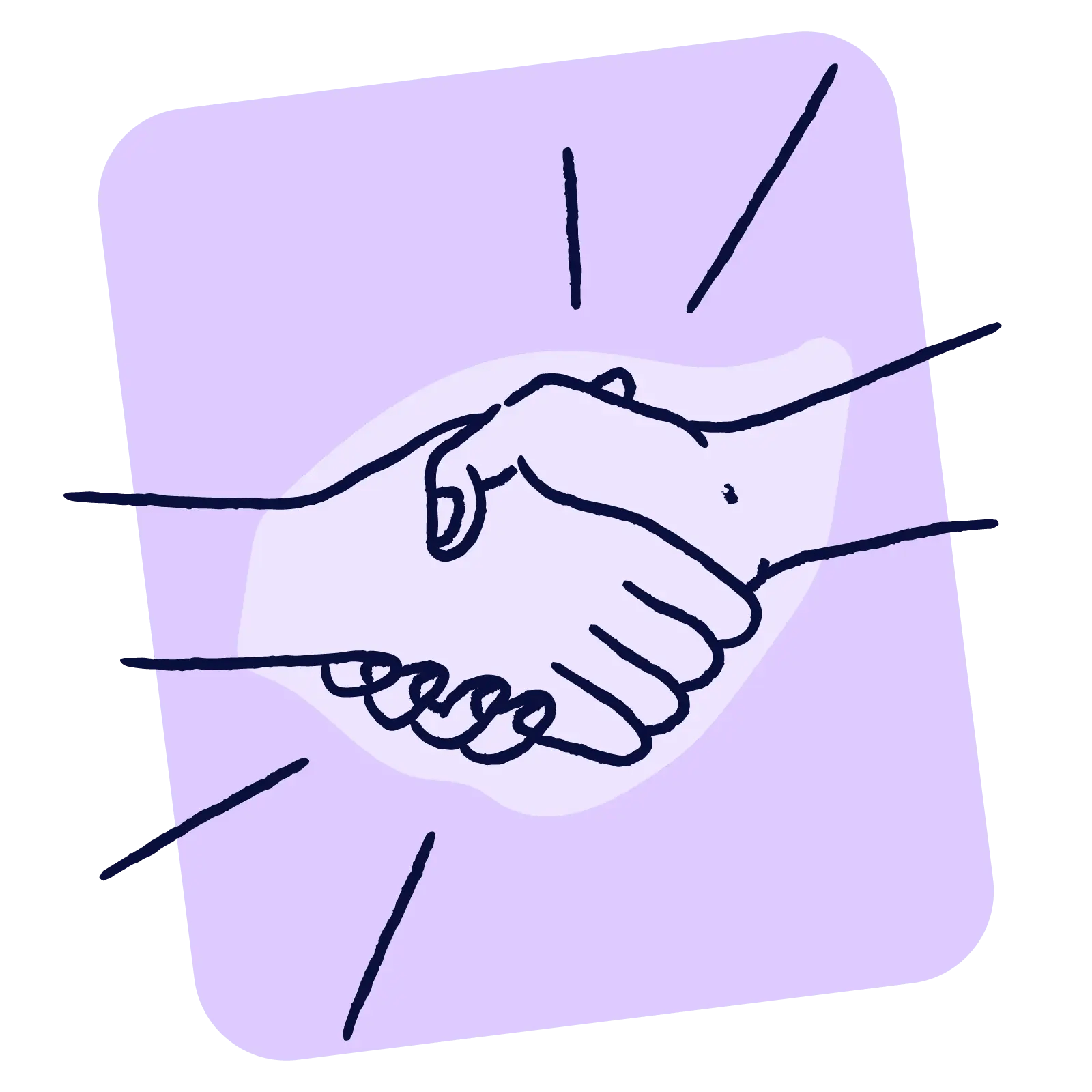 Hands shaking illustration to representing partnership with Scilife | Scilife