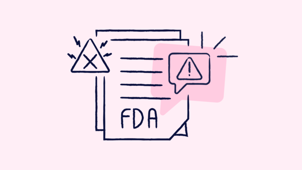 Illustration of an FDA Warning Letter and an alert sign | Scilife