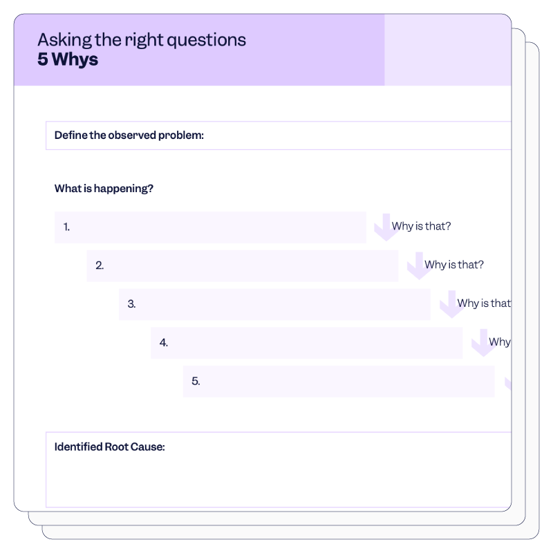 Image of a 5 Whys Template | Scilife