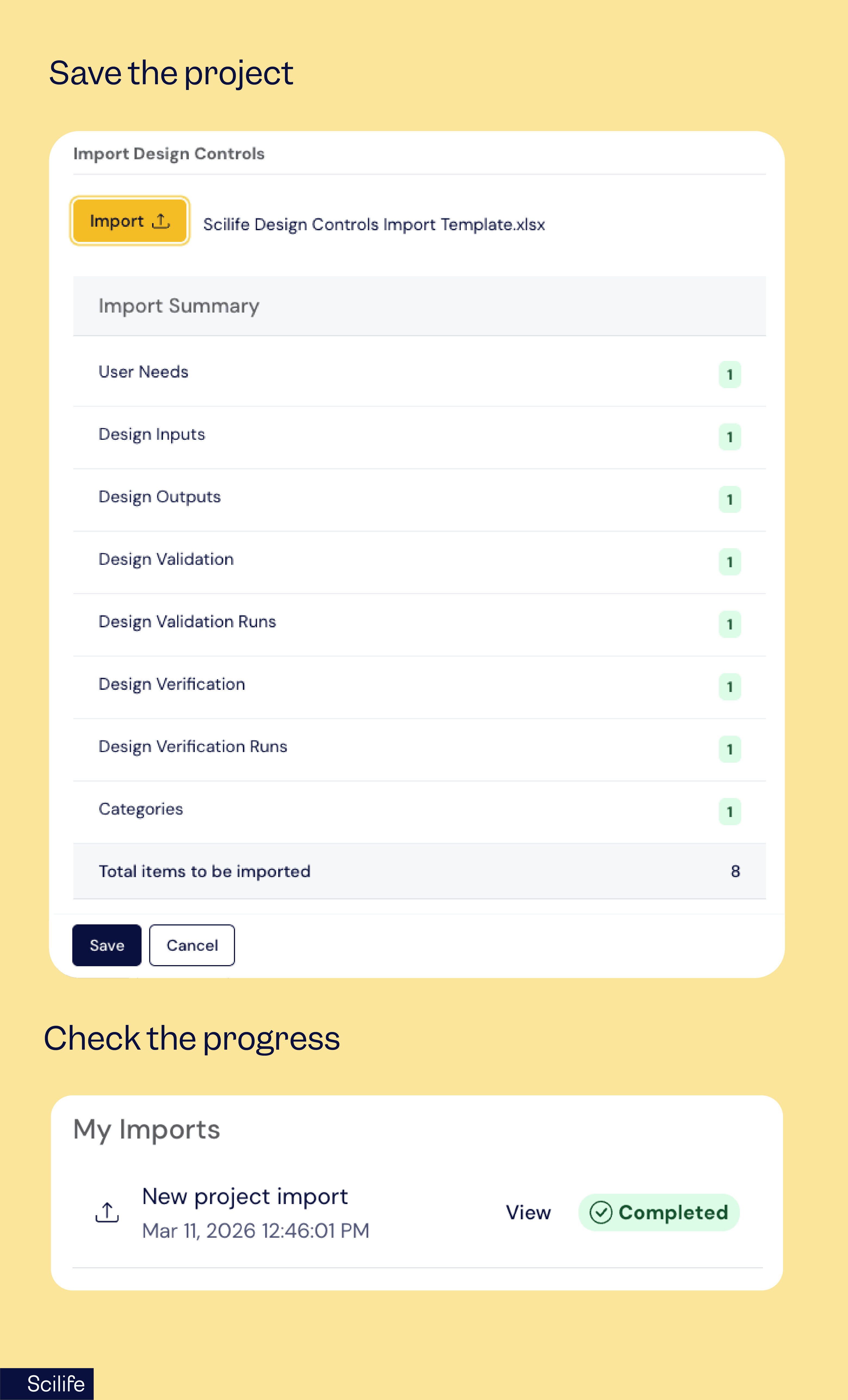 D&D-Save the project