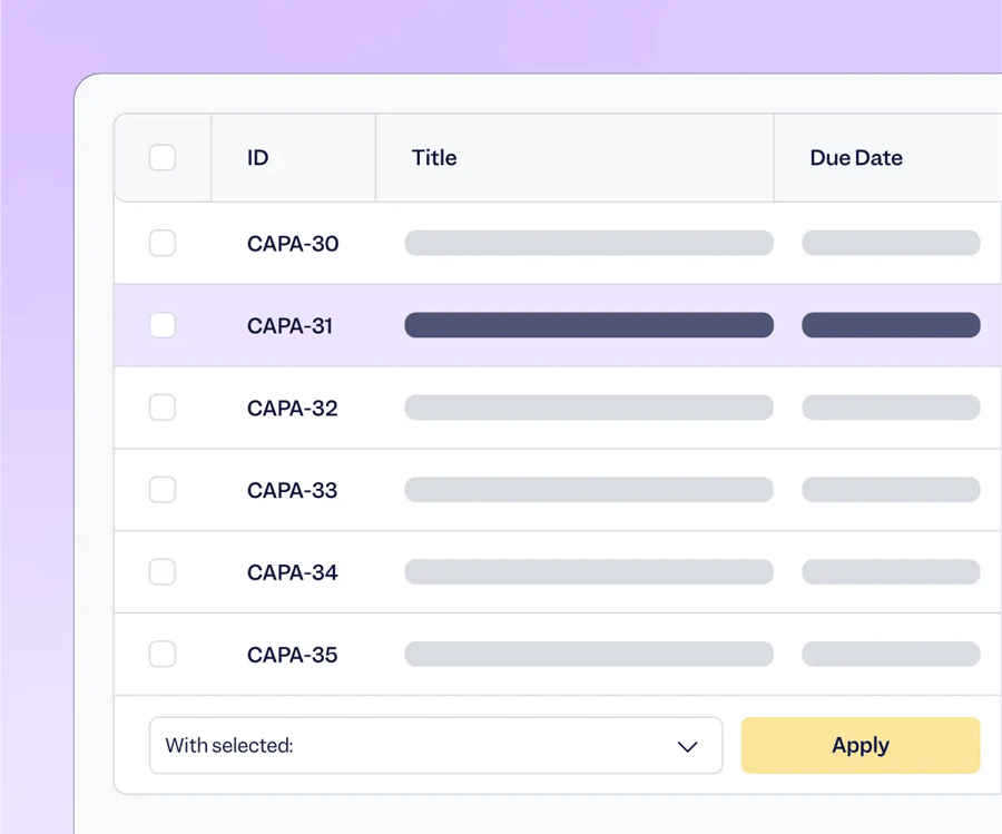 Capa management workflow | Scilife