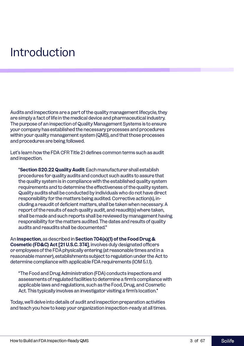 How to Build an FDA Inspection-Ready QMSIntro to Data Integrity Handbook3