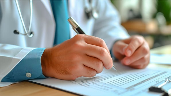Close up of scientist's hand writing their quality plan | Scilife