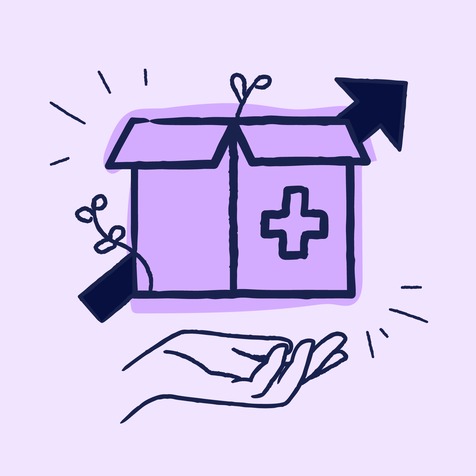 Hand holding a box with a medical cross, symbolizing innovation and growth in the compliant medical device industry | Scilife