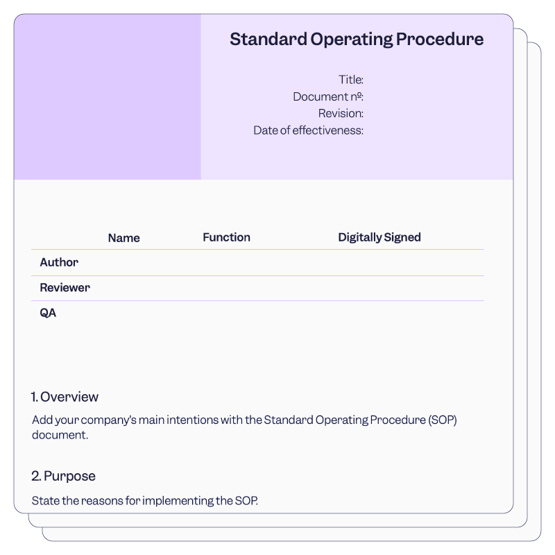 Image of a SOP Template | Scilife 