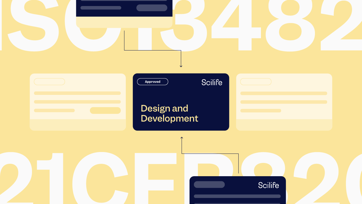 Flowchart showing Scilife's Design and Development tool | Scilife