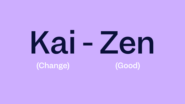 Kaizen meaning in purple background | Scilife