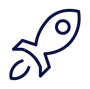 Rocket icon to represent Scilife preferential rates for partners.