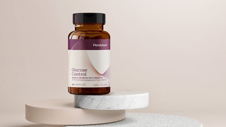 Picture of Pendulum's product, a glucose control medical probiotic. Scilife’s Customer Story.