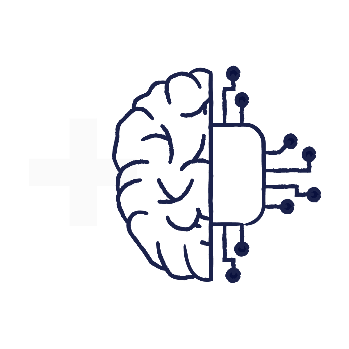 Illustration of half a brain and interconnected lines to represent Quality Assurance 5.0 with AI becoming a second brain | Scilife