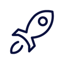 A Rocket icon to illustrate our Scilife aim to improve every day with your feedcak