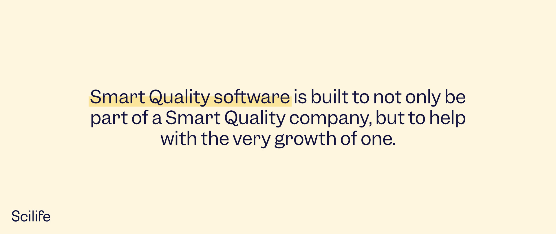 Smart Quality Software infographic | Scilife