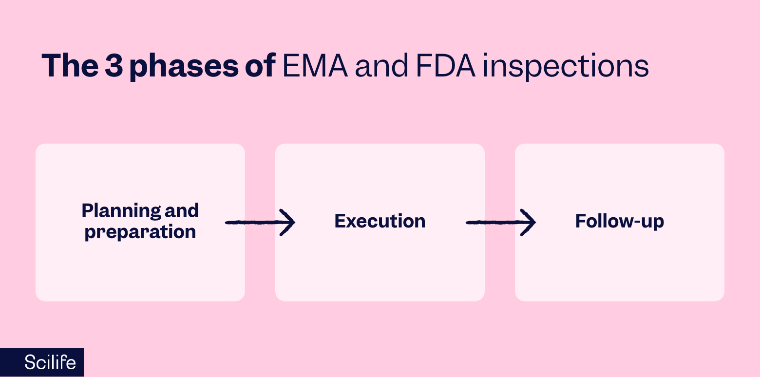 The 4 phases of EMA and FDA inspections in pharma | Scilife 