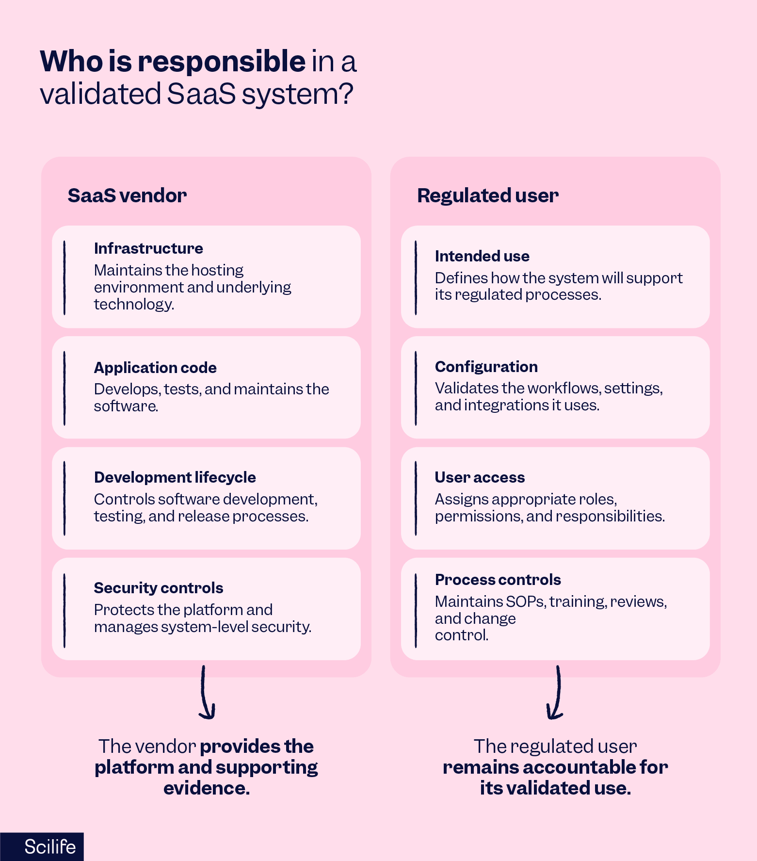 Whos responsible in a validated SaaS system