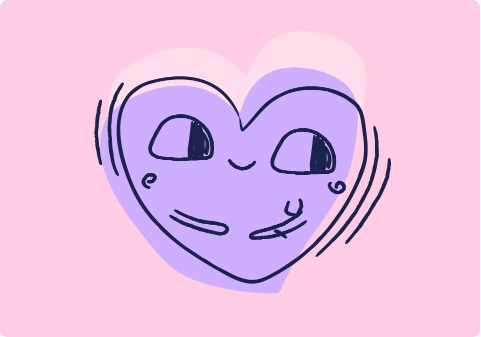Illustration of a smiling heart—capturing the spirit of Scilifers volunteering for personal causes that matter most to them | Scilife for good
