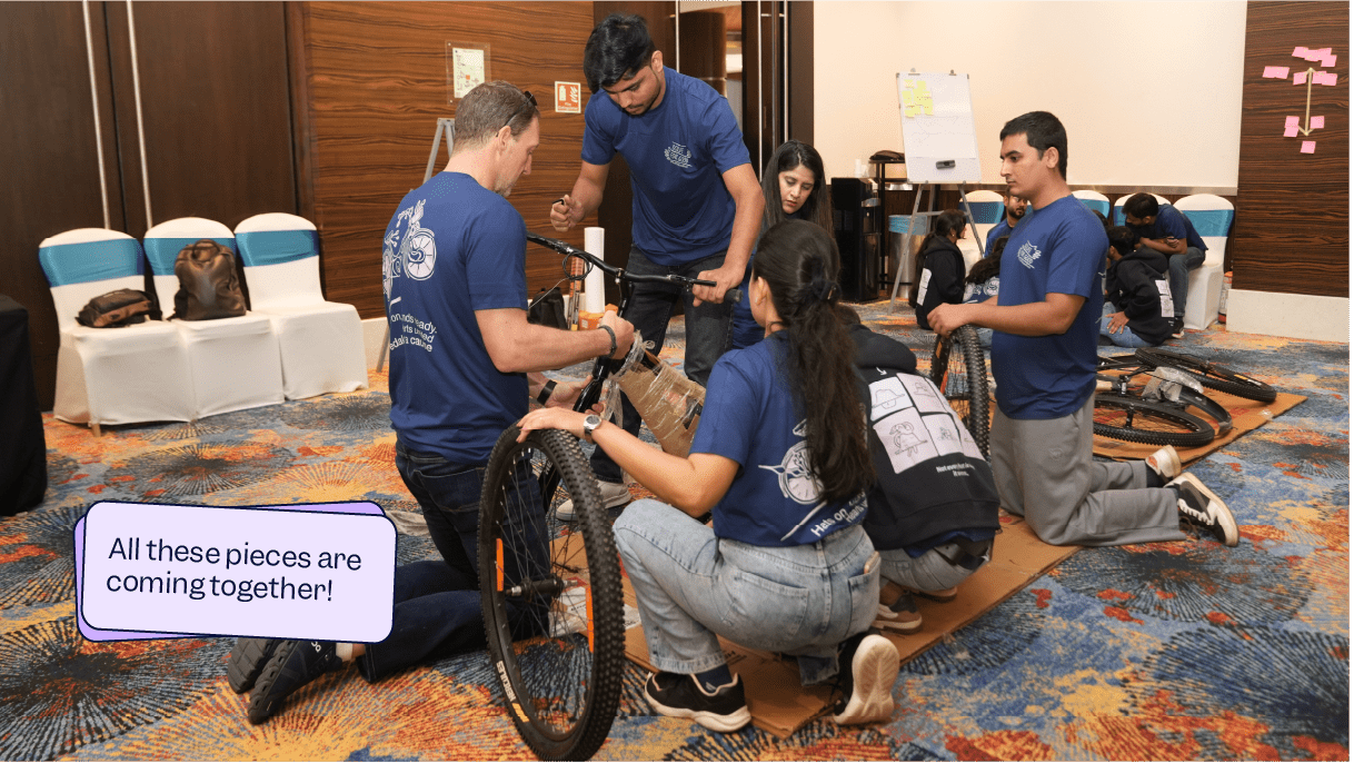 Scilifers building bikes together | Scilife