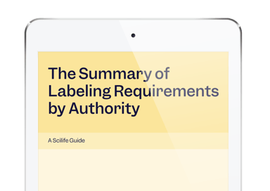 Mockup that shows the summary of labeling requirements of Medical Devices by authority | Scilife