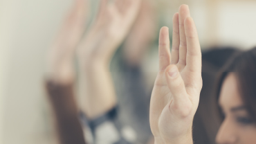 Picture of raised hands